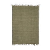 Carpet in jute and green cotton 160 x 230 cm