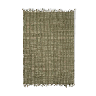 Carpet in jute and green cotton 160 x 230 cm