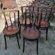 Paire de chaises bistrot en bois courbé