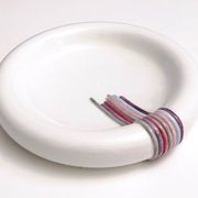 Round White Ceramic Catchall by Ambrogio Pozzi with Hand Painted Details, I