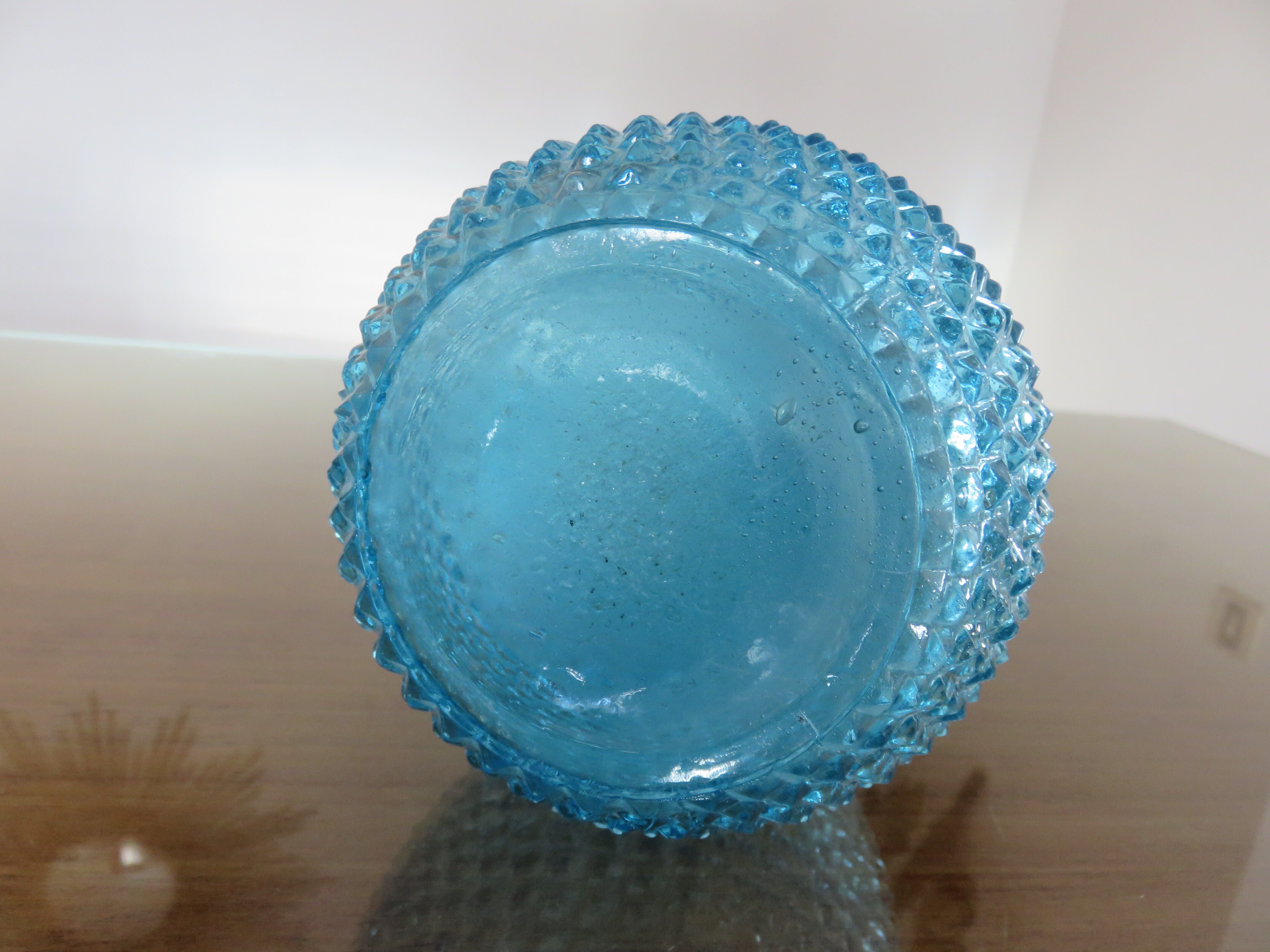 Bottle decanter Empoli Italy diamond tip glass 60 years 70