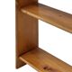 Vintage wooden wall shelve rack bookshelf in pinewood minimalist design