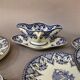 Service in faience of Gien Coat of arms crown and lions XIXth