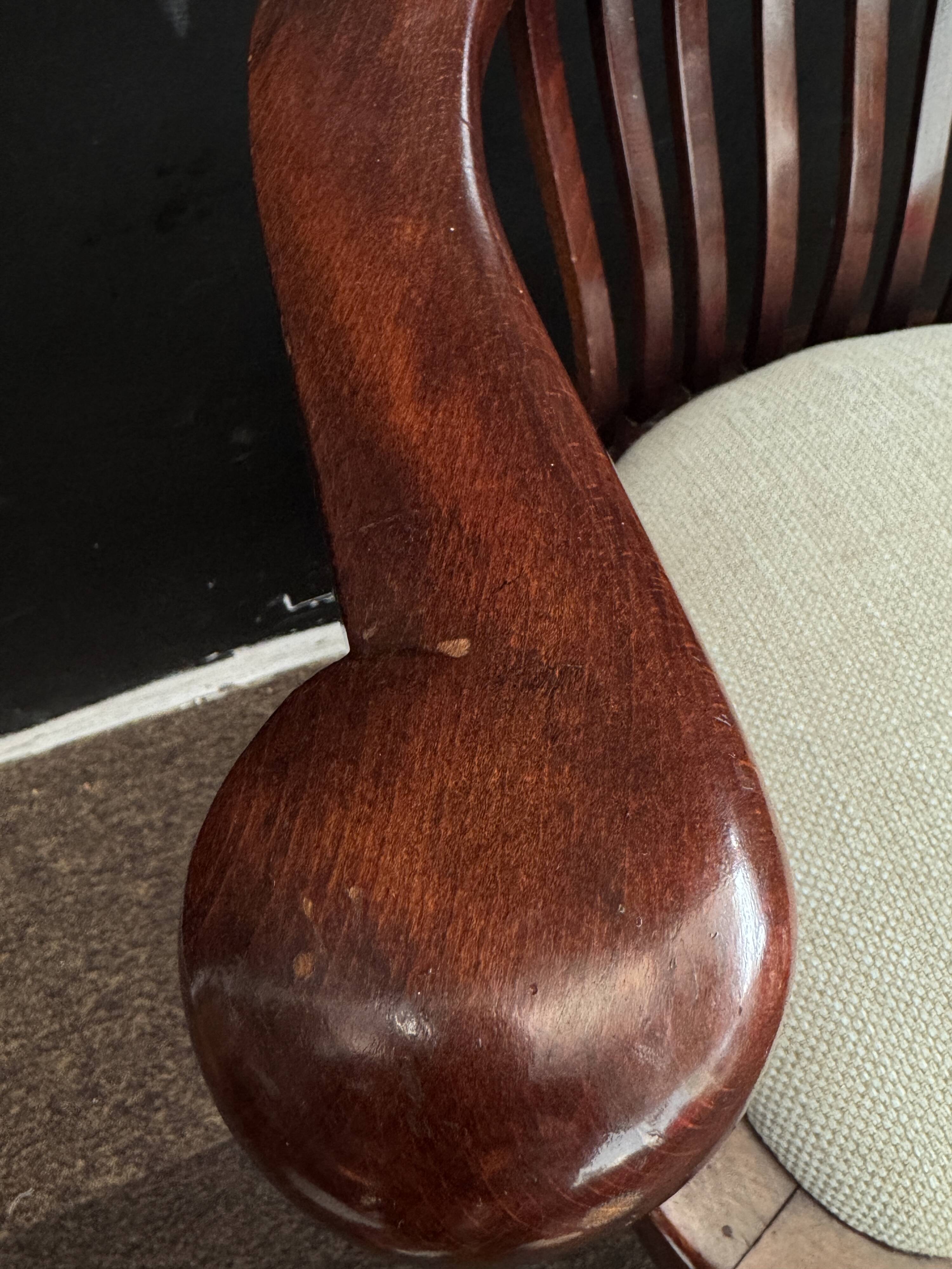 Wycombe English office chair - Dark wood