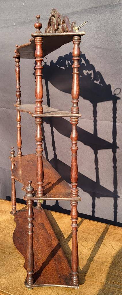 19th century molded mahogany wall shelf Louis-Philippe