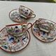 Vintage Japanese tea/coffee service, egg shell porcelain & enamels for 5 people.