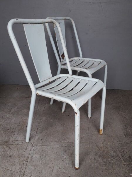 Pair of metal chairs 1960 vintage
