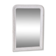 White lacquered wood mirror
