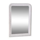 White lacquered wood mirror