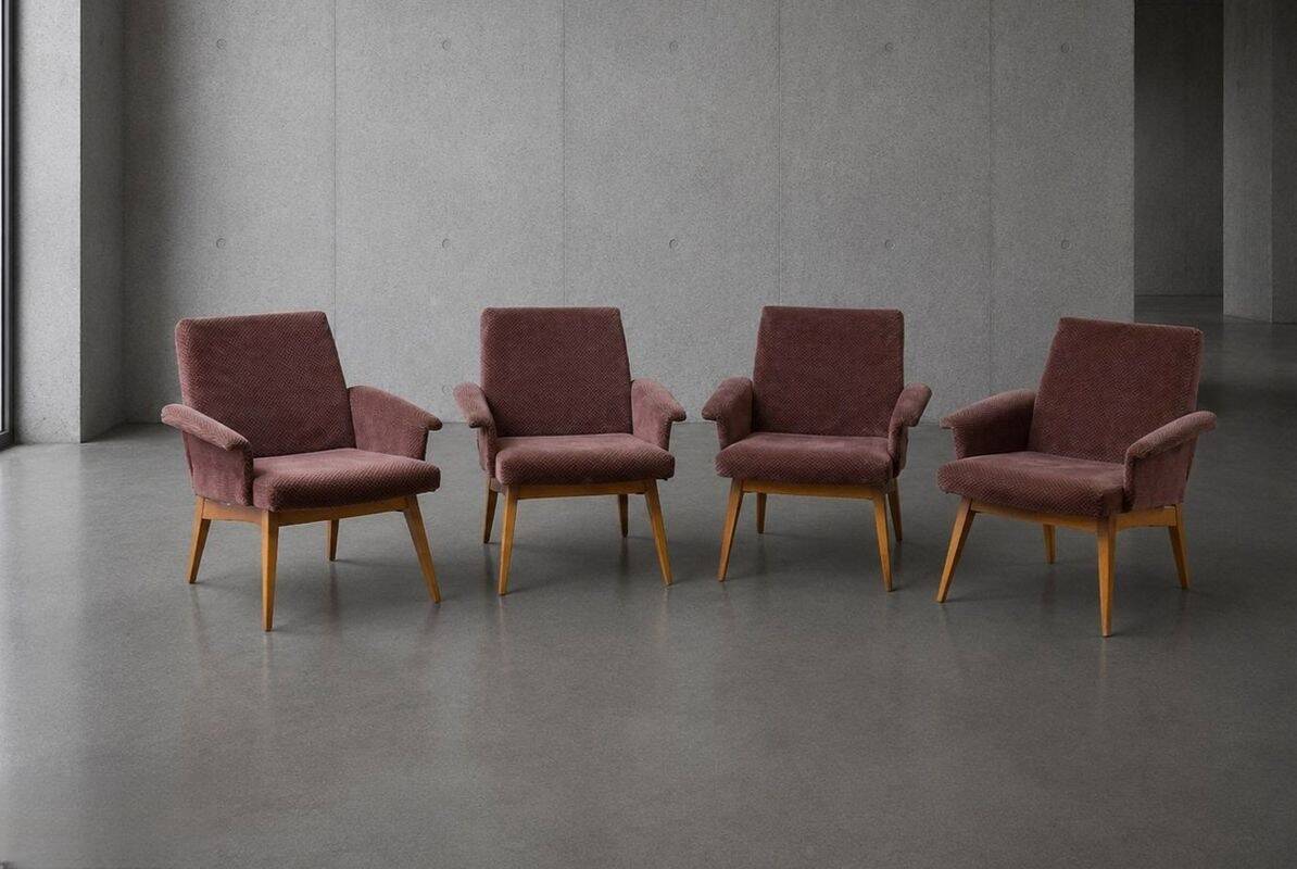 Set of 4 Scandinavian armchairs - Vintage 1960