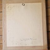 Original engraving / burin by JB Tavy Notton, "The blue tit", circa 1970