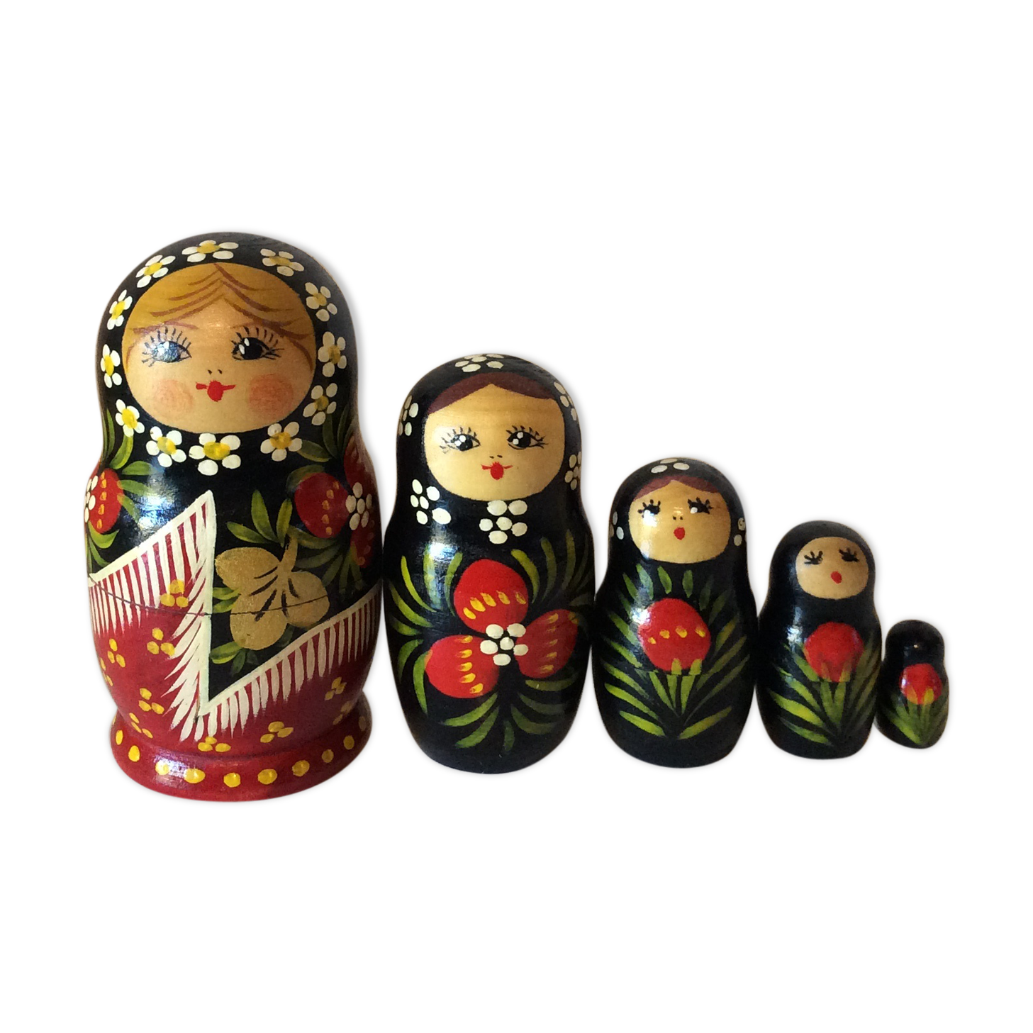 Old vintage vintage Russian Matriochkas dolls