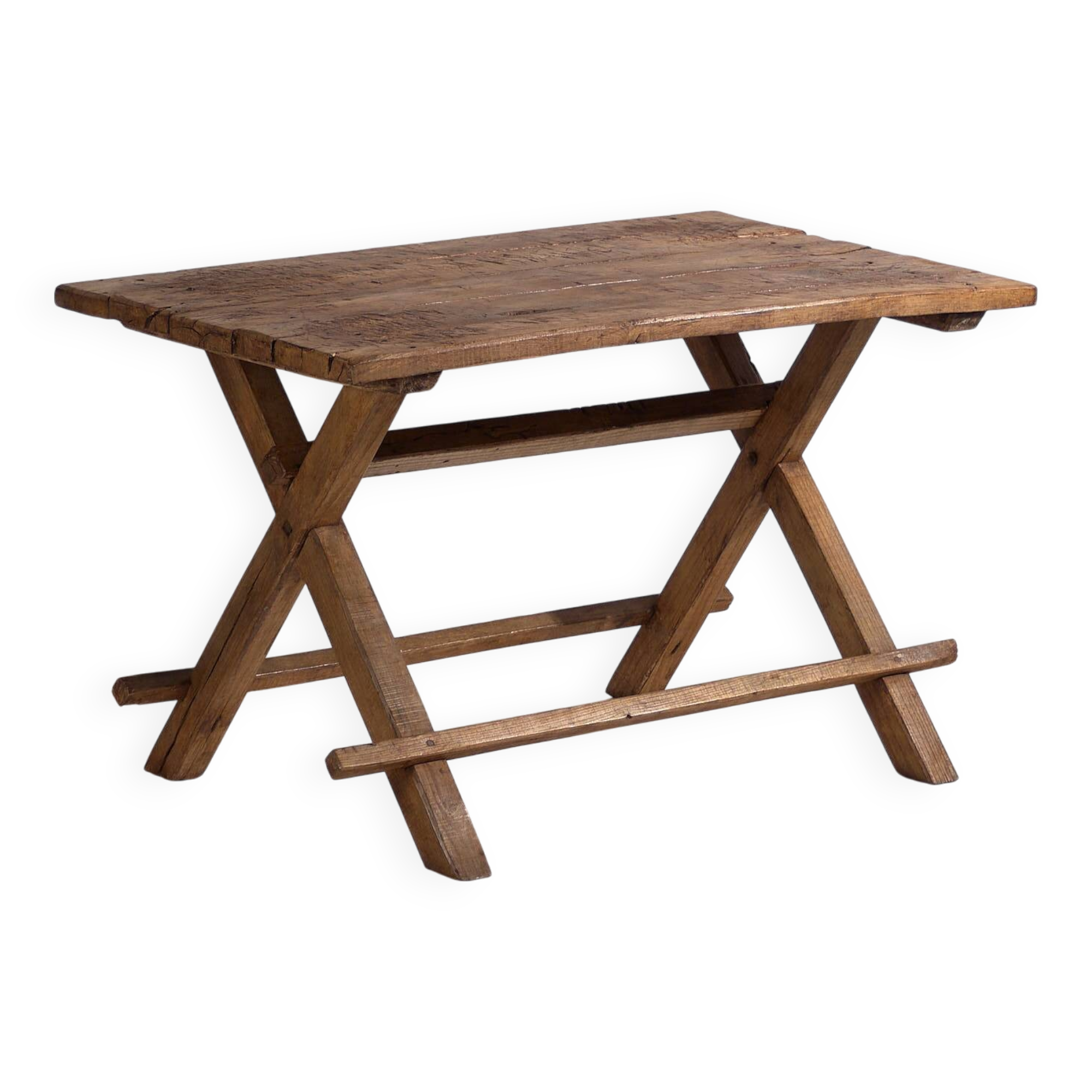 Antique X-shaped dining room table (c.1920) #16