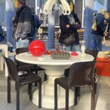 Set de 4 chaises Selene marron Magistretti Artemide