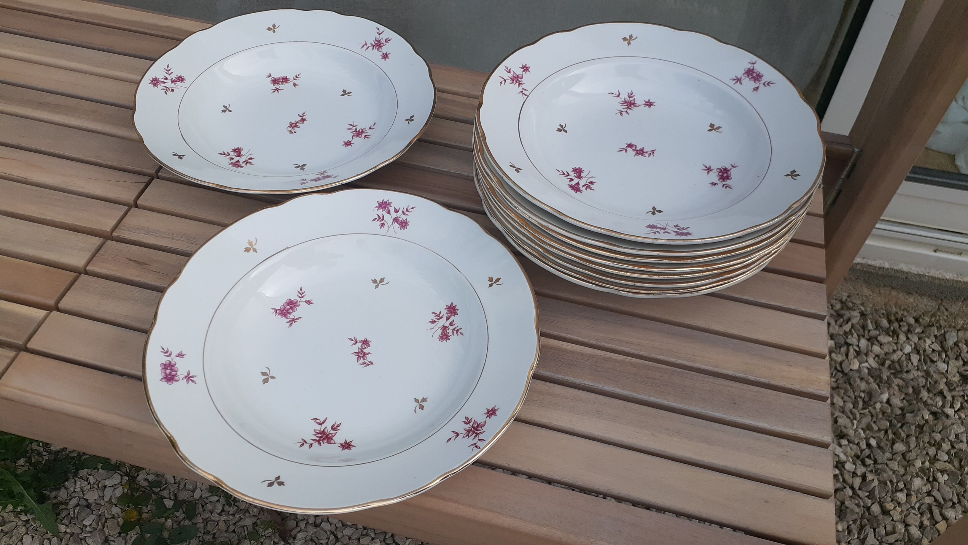 Plates sarreguemines digoin model aurore