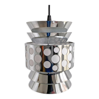 Lampe suspendue chrome space age des années 1970 par massive suspension