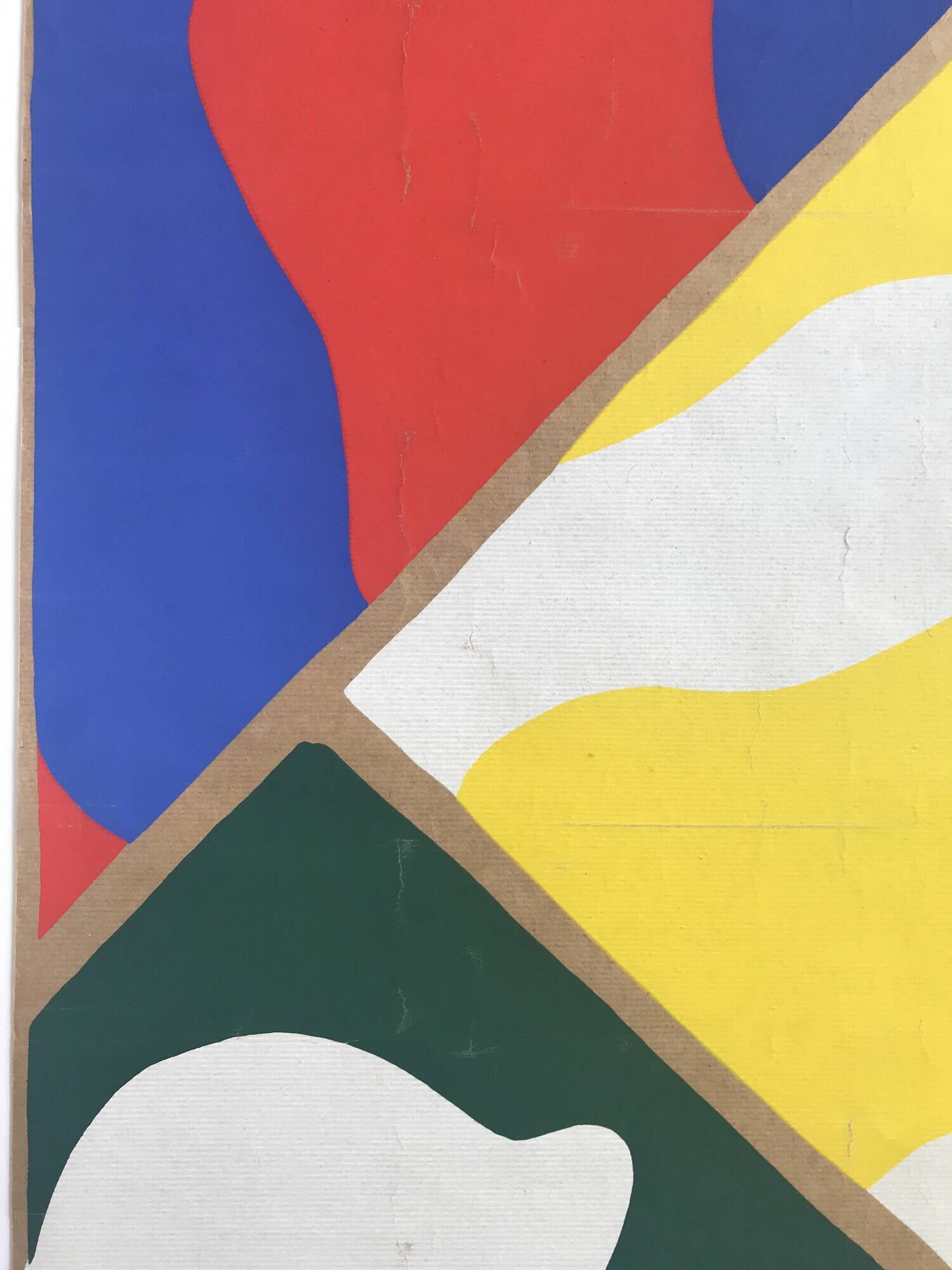 Claude Viallat, Sénanque Abbey, Gordes, 1978. original poster in screen printing on kraft