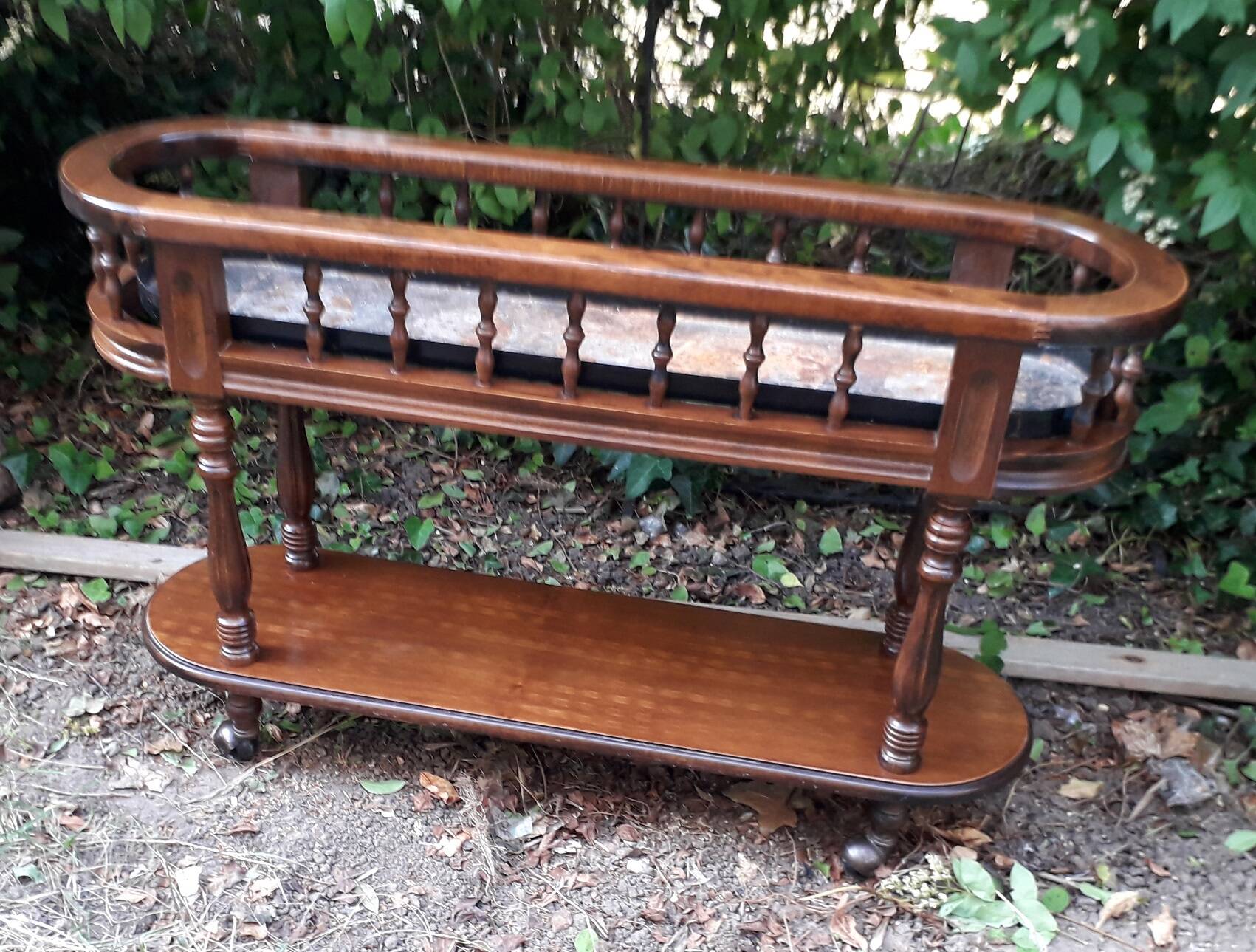 Wooden planter on stand
