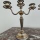 Candlesticks, silver-plated metal, Maison Christofle, pair of candelabras, 3 lights