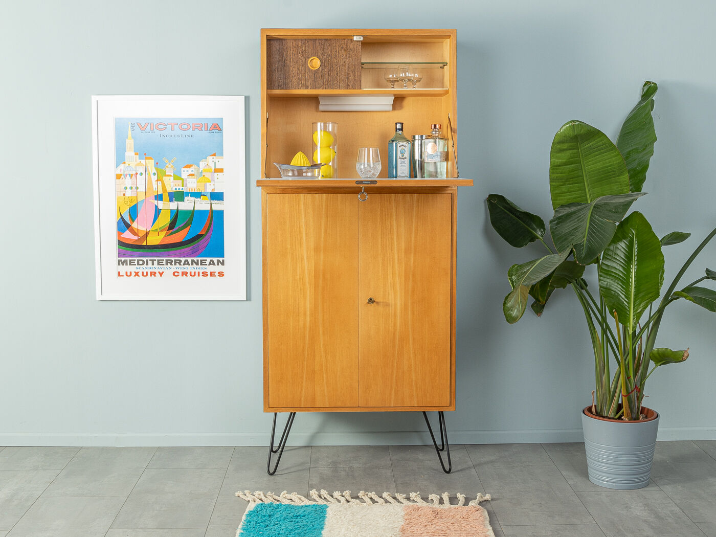1950s Bar Cabinet, Oldenburger Möbelwerkstätten