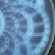 1930s opalescent glass art deco cut. Signed J Landier