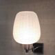 Wall lamp - reading light in chromed metal and opaline globe - 20th century