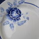 4 hollow plates in earthenware from Saint Amand model 3015 blue pink pattern diam 19.2 cm
