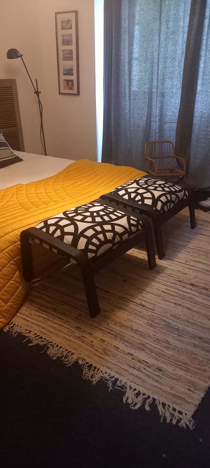 Pair of poufs