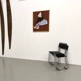 Set of 6 "Spaghetti" Chairs Italian Design 80s – Black & Chrome