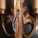Pair of Louis XVI style sconces in gilded bronze