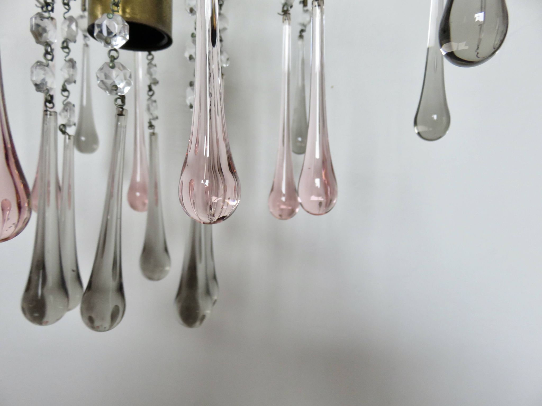 Crystal chandelier "water drop" in Murano glass, Italy