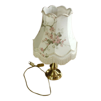 Brass footed table lamp, bedside lamp, vintage