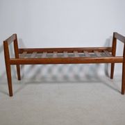 Mid-Century Design Teak Coffee Table with Smoked Glass by Möbel Mann, 1960s