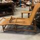 Wicker rattan chaise longue