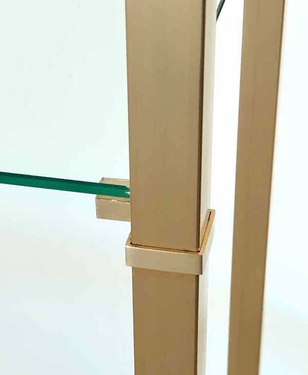 Etagère dorée par Pierre Vandel, France années 70