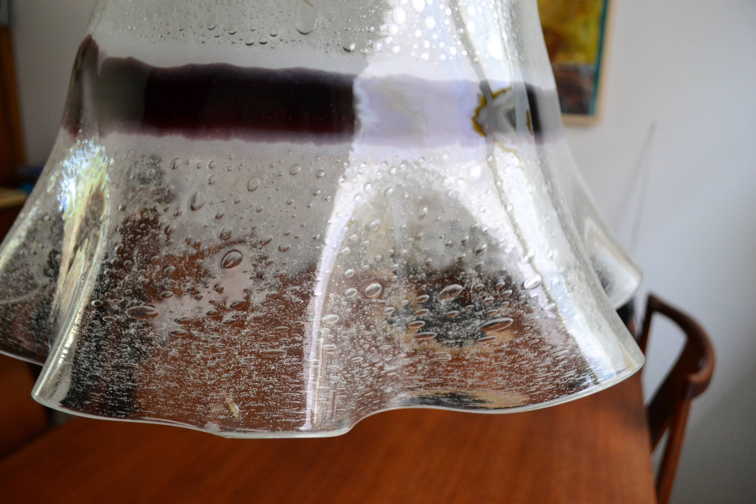 Murano glass suspension Fazzoletto, Italy, 1970s