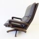 Strässel King chair brown leather armchair by Andre Vandenbeuck for WK
