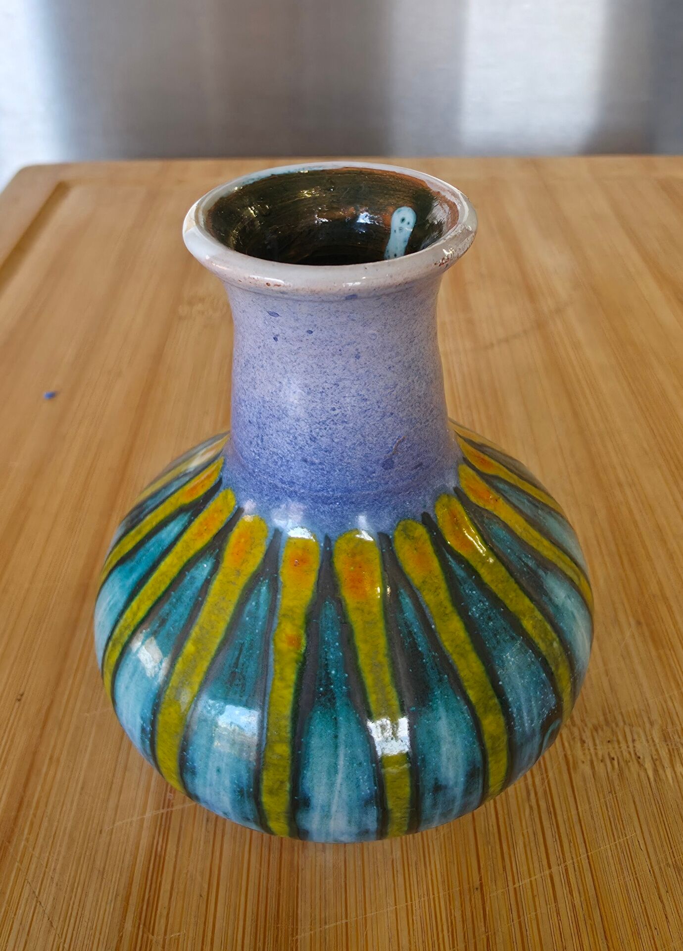 Mini vase soliflore style Vallauris vintage – 1960s polychrome