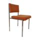 Orange chrome fabric chair