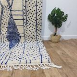 Azilal Berber rug in handmade wool 266 X 133 CM
