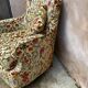 Fauteuil velours fleuri
