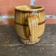 Old pichet terre de feu beige stoneware barrel shape