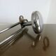 Chrome metal wall coat rack with 4 hooks, 57cm, 1970, vintage
