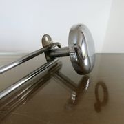Porte manteau mural en métal chromé à 4 patères, 57cm, 1970, vintage
