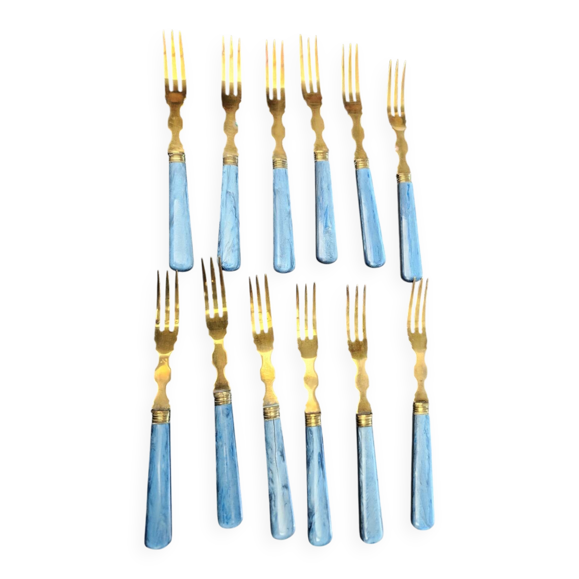 Coffret de 12 fourchettes à  gâteaux : benie victor