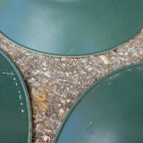 Lot of 5 green bistro lampshade in enamelled sheet metal - Souplemail