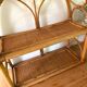 Étagère "Arche" en Rotin & Cannage – Vintage 1970