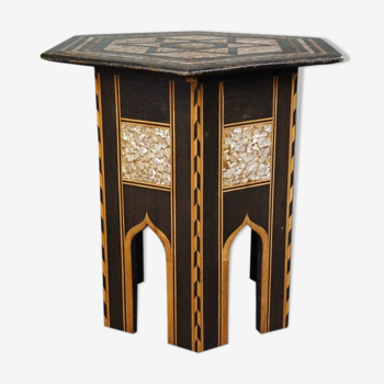 Side table in mother-of-pearl, ancient oriental mosaic