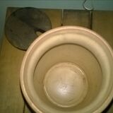 Flour pot, natural stoneware, vintage