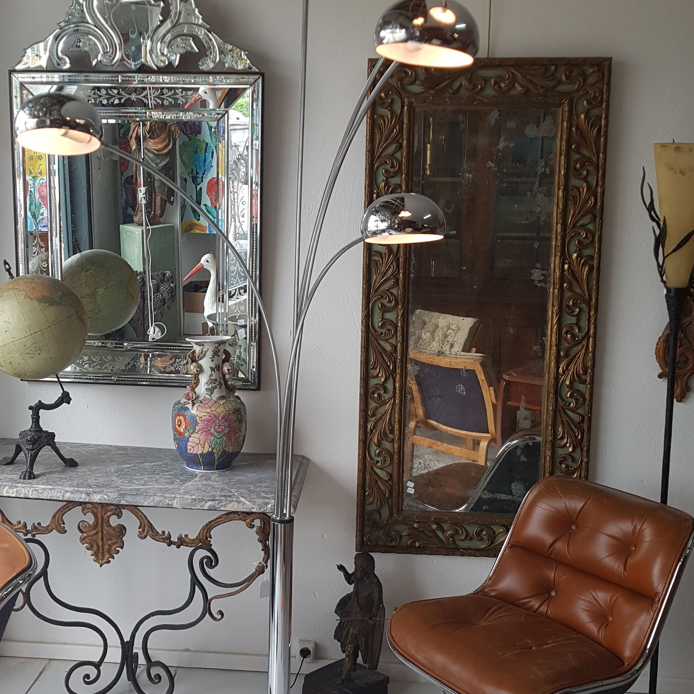 Lampadaire vintage 5 sphères